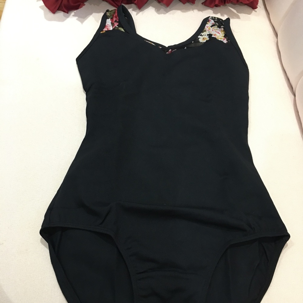 Women gymnastic body suite Black size small